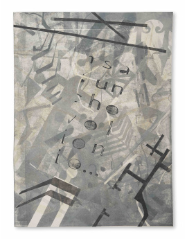 Ira Hoffecker - Urban Layers Text (mono print)